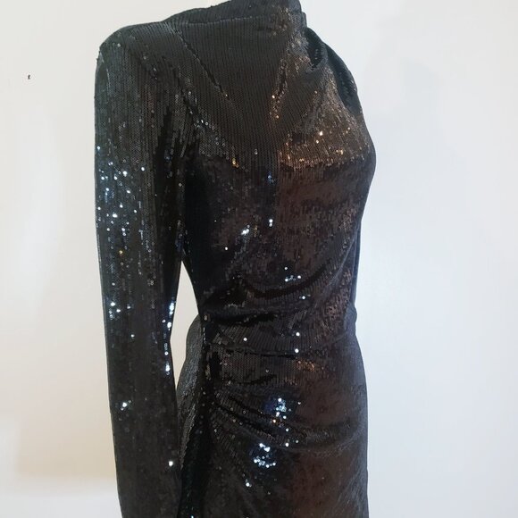 Zara Black Sequin Party Dress - Picture 14 of 16